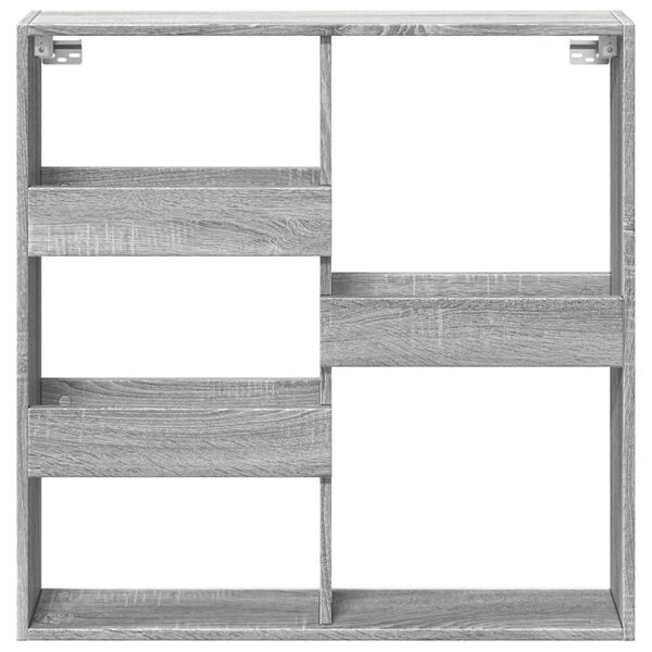 vidaXL Armadietto a Muro Grigio Sonoma 80x15x80cm in Legno Multistrato