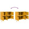 vidaXL Credenza Giallo Senape 100,5x39x79 cm in Acciaio