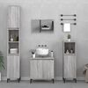 vidaXL Set Mobili da Bagno 3 pz Grigio Sonoma in Legno Multistrato