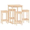 vidaXL Set da Bar 5 pz in Legno Massello di Pino