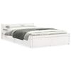 vidaXL Giroletto Bianco in Legno Massello 120x190 cm Small Double