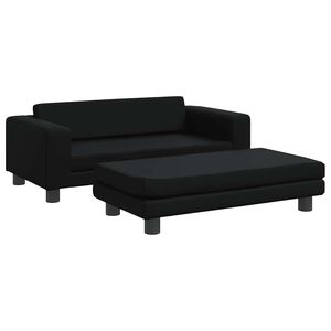 vidaXL Lettino per Cani con Estensione Nero 100x50x30 cm in Similpelle