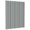 vidaXL Pannello per tetto 12 pz Grigio 60 x 45 cm Acciaio zincato