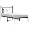 vidaXL Giroletto con Testiera in Metallo Nero 90x200 cm
