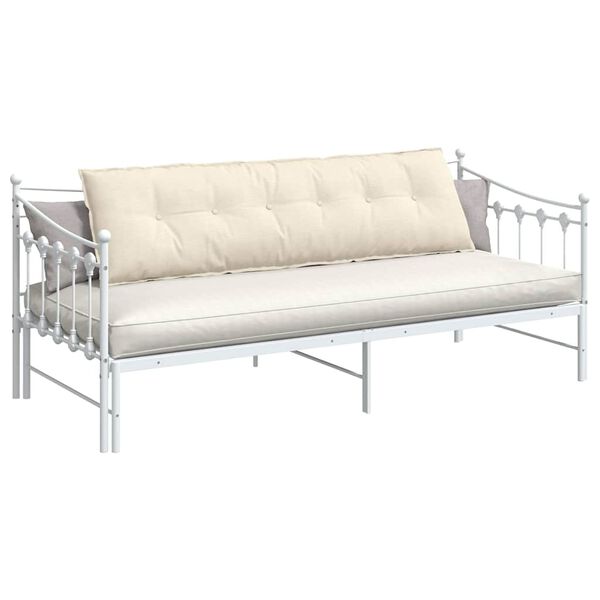 vidaXL Cuscino per Schiena Crema 180 x 50 cm Tessuto in Cords