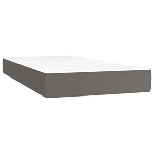 vidaXL Materasso a Molle Insacchettate Rigidit&agrave; Media Grigio 80x200x20 cm in Similpelle