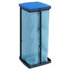 vidaXL Porta Sacchi Spazzatura 2 pz Nero e Blu 60 L in PP