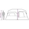 vidaXL Tenda Campeggio 9 Persone Blu Rilascio Rapido Impermeabile