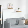 vidaXL Scaffale da parete 2 pcs Beige 23 x 23,5 x 4 cm