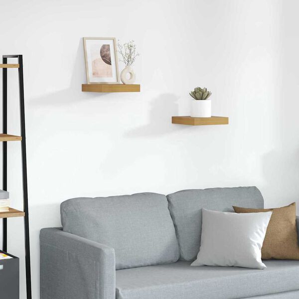 vidaXL Scaffale da parete 2 pcs Beige 23 x 23,5 x 4 cm