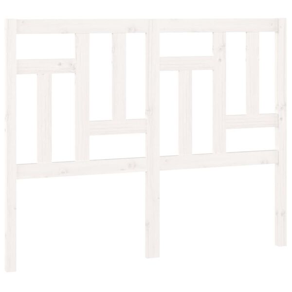 vidaXL Testiera per Letto Bianca 140,5x4x100 cm Legno Massello di Pino