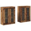 vidaXL Armadi da Parete 2 pz Legno vecchio 69,5 x 34 x 90 cm