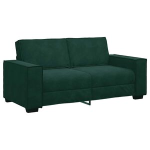vidaXL Divano a 2 Posti Verde Scuro 180x78x84 cm in Velluto