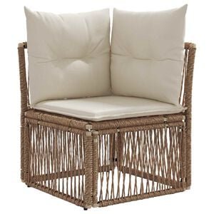 vidaXL Unit&agrave; divano angolare Beige polyrattan