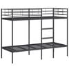 vidaXL Letto a Castello senza Materasso Nero 75x190 cm in Acciaio