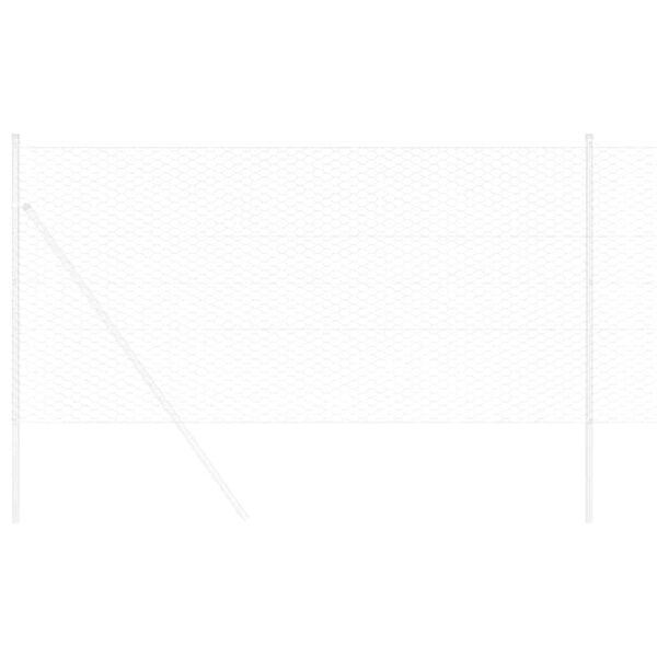 vidaXL Recinzione Esagonale Argento 0,6 x 10 m Acciaio zincato