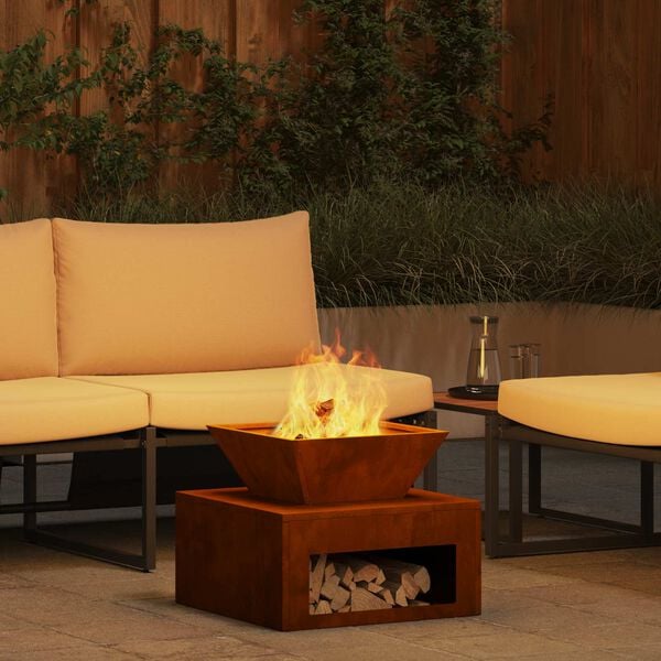 vidaXL Focolare Ruggine 50 x 50 x 40 cm