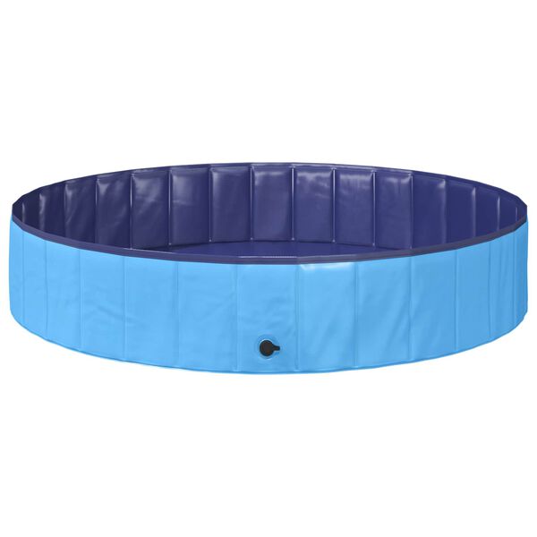 vidaXL Piscina Pieghevole per Cani Blu 160 x 160 x 30 cm PVC