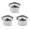 vidaXL Contenitori Gastronorm 12 pz GN 1/6 100 mm in Acciaio Inox