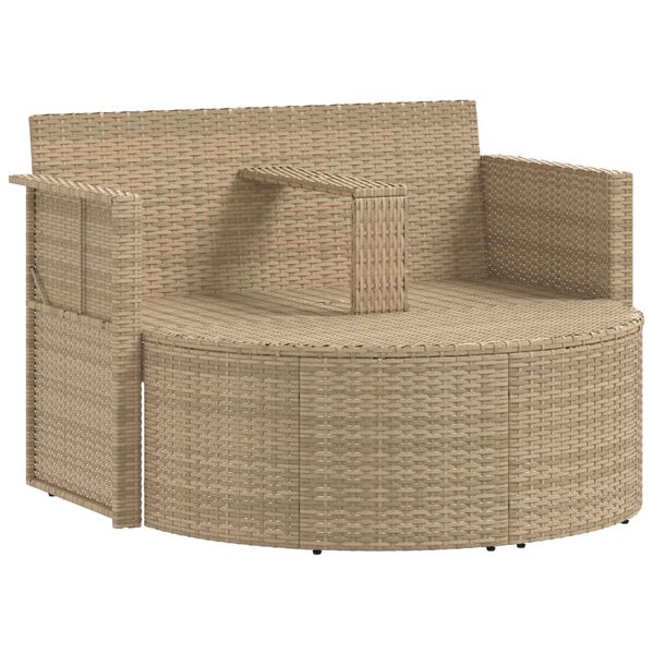 vidaXL Divano da giardino 8 pcs Beige e Grigio Chiaro polyrattan