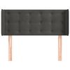 vidaXL Testiera ad Orecchio Grigio Scuro 83x16x78/88 cm in Velluto