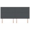 vidaXL Testiera Grigio scuro 200 cm Tessuto in Cords