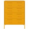 vidaXL Credenza Giallo Senape 68x39x89 cm in Acciaio