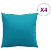vidaXL Cuscini per divano 4 pz blu 50x50 cm in Tessuto