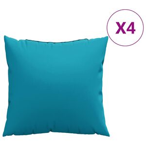 vidaXL Cuscini per divano 4 pz blu 50x50 cm in Tessuto