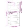vidaXL Scaffale Libri 4 Ripiani Nero 60x27,6x124,5cm Legno Multistrato