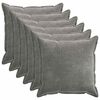 vidaXL Federa 6 pcs HOUTEN Grigio Scuro 70 x 70 cm Tessuto Chenille