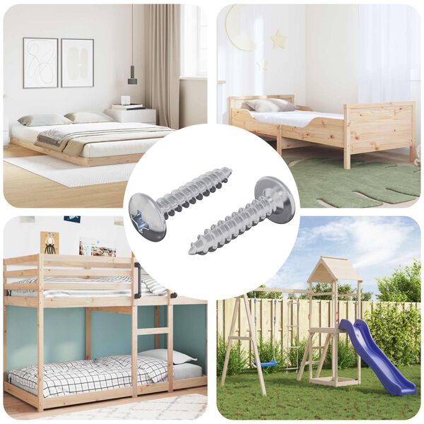 vidaXL Chiodo autofilettante 2 pcs Zincato 4 x 20 mm Acciaio