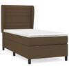 vidaXL Giroletto a Molle con Materasso Marrone Scuro 100x200cm Tessuto