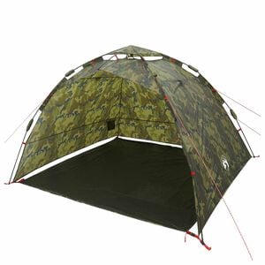 vidaXL Tenda da pesca con rilascio rapido 4 persona Camouflage Leggero
