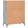 vidaXL Libreria Grigio Cemento 69,5x32,5x90 cm in Legno Multistrato