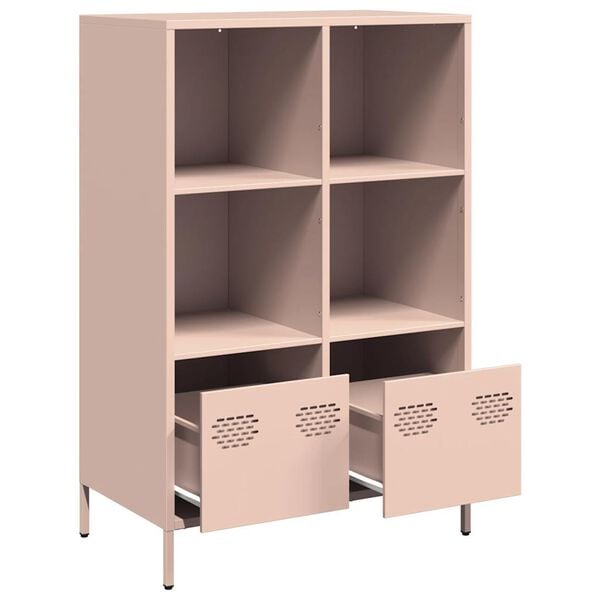 vidaXL Credenza Rosa 68x39x103,5 cm in Acciaio