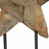 vidaXL Stella di Natale Marrone 30 x 5 x 45 cm Legno di teak solido