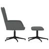 vidaXL Poltrona Relax con Sgabello Grigio Scuro in Tessuto