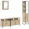 vidaXL Set di mobili per il bagno 4 pz Rovere Sonoma