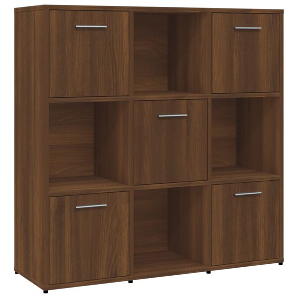 vidaXL Libreria Rovere Marrone 90x30x90 cm in Legno Multistrato