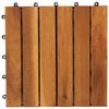 vidaXL Piastrella per Decking 10 pcs Marrone 30 x 30 cm