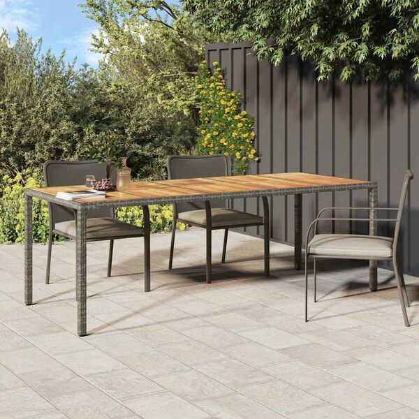 vidaXL Tavolo da Pranzo da Giardino Grigio 250 x 100 x 75 cm