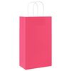 vidaXL Sacchetti di Carta 50 pz con Manici Rosa 21x11x36 cm
