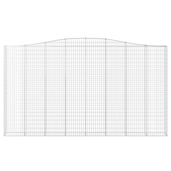 vidaXL Cesto Gabbione ad Arco 400x30x220/240 cm Ferro Zincato