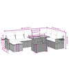vidaXL Set Divano da Giardino 9 pz con Cuscini Beige in Polyrattan