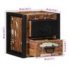 vidaXL Comodino Multicolore 40x35x40 cm in Legno Massello Recupero