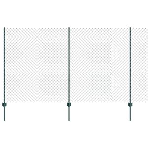 vidaXL Recinzione a maglie con palo 10 x 1,4 m Verde Rete