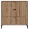 vidaXL Credenza rovere artigianale 79.5 x 33 x 82 cm Legno multistrato