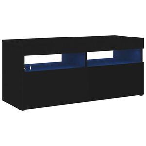 vidaXL Mobile Porta TV con Luci LED Nero 90x35x40 cm