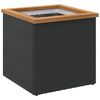vidaXL Fioriera Nera 40x40x40 cm in Polyrattan